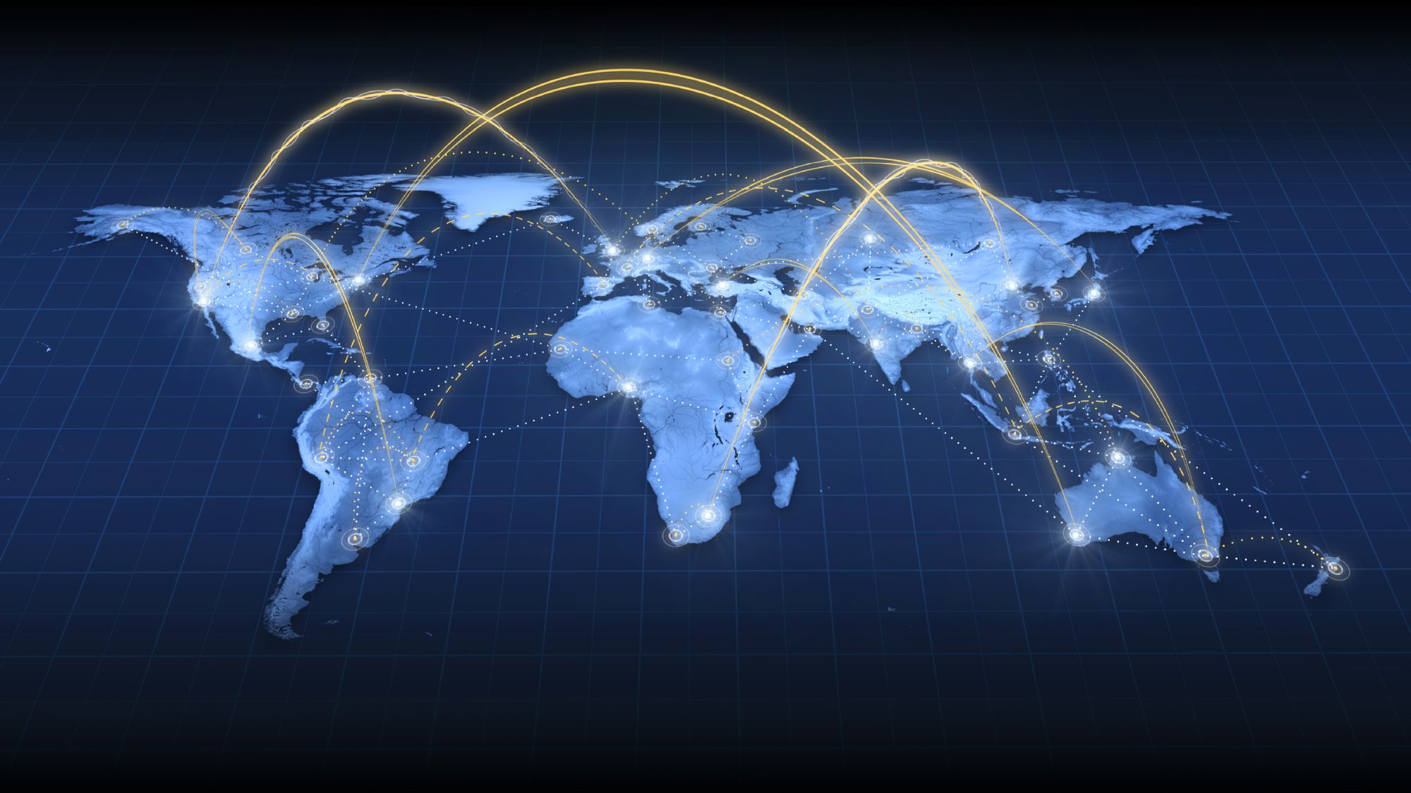 Global infrastructure backbone connecting regions